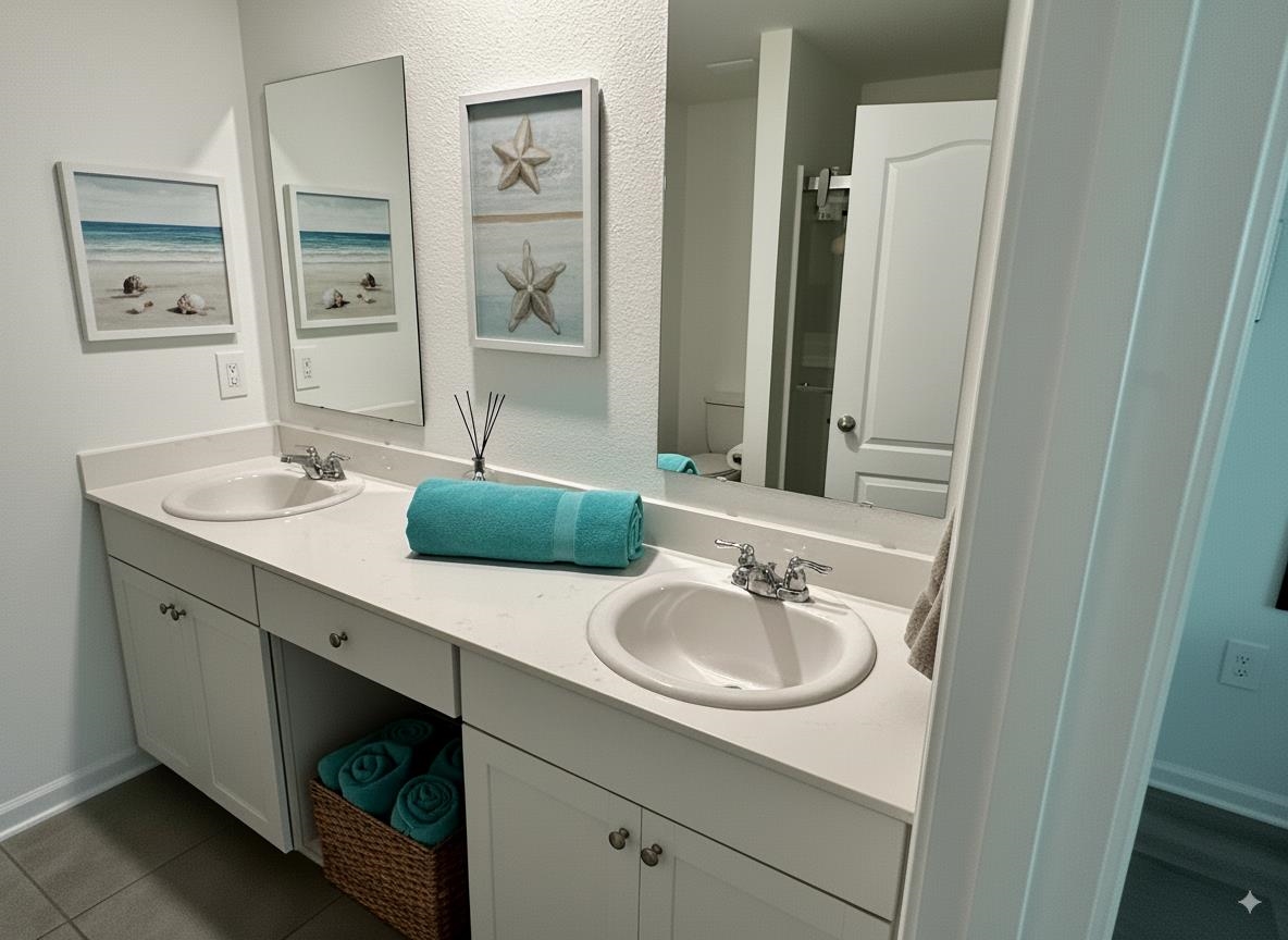303 Redbud Road Palm Coast, FL 32137 - Photo 5 of 18 a bathroom with a sink and a mirror