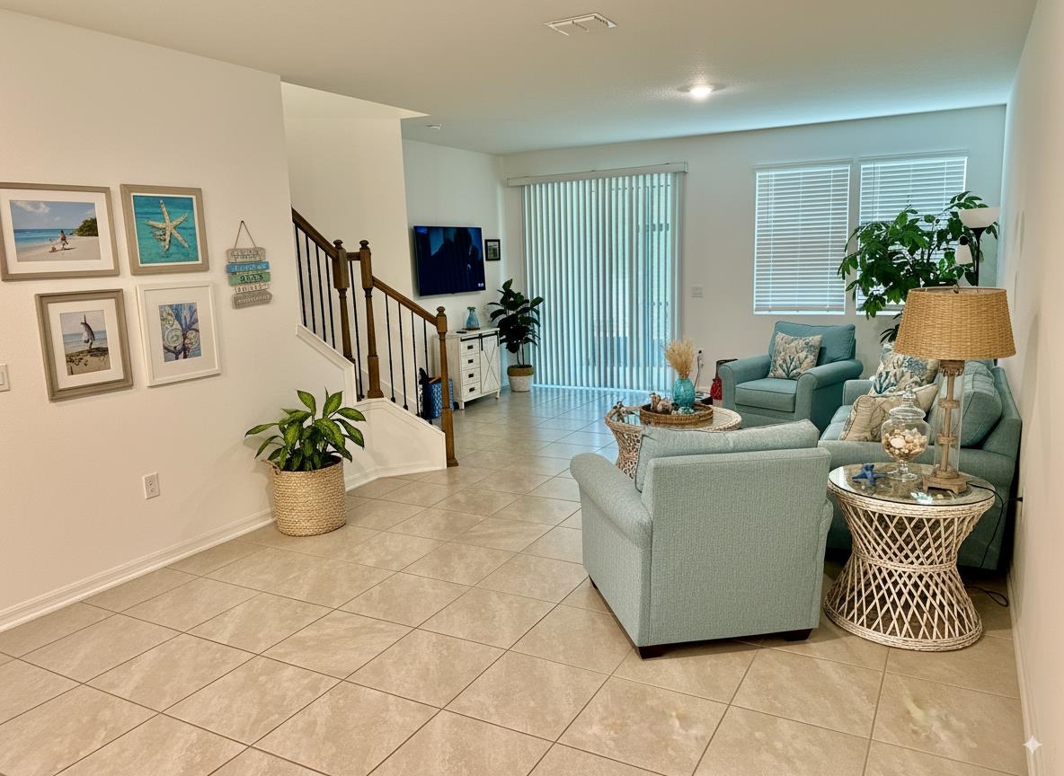 303 Redbud Road Palm Coast, FL 32137 - Photo 6 of 18 a living room with furniture and a potted plant