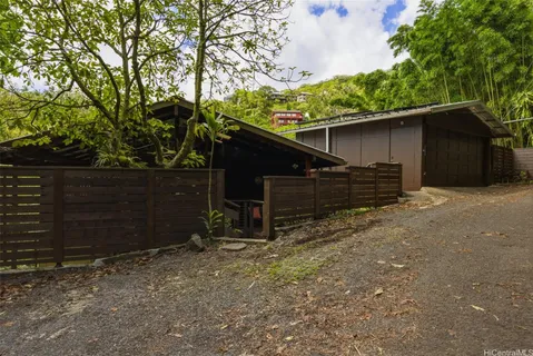 a backyard of a house