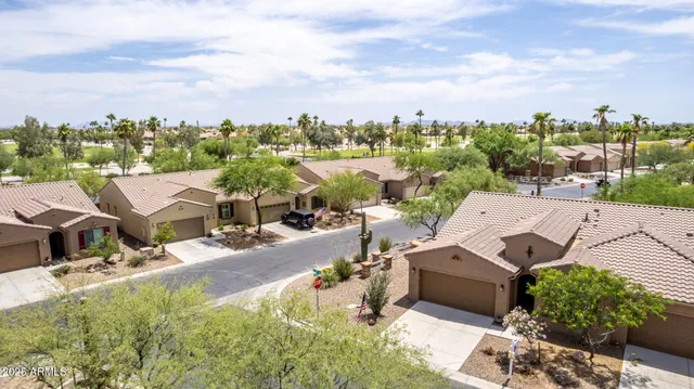 a view of a terrace with a garden and trees