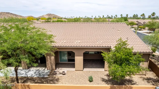 a view of a terrace with skyline