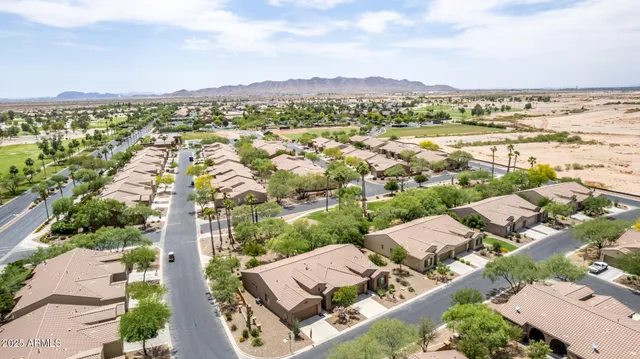 an aerial view of a city