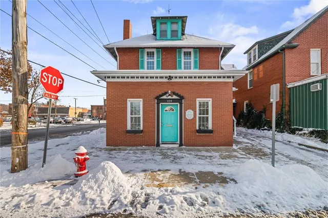 a front view of a house