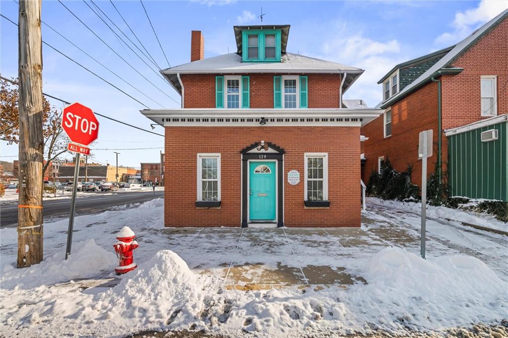 a front view of a house