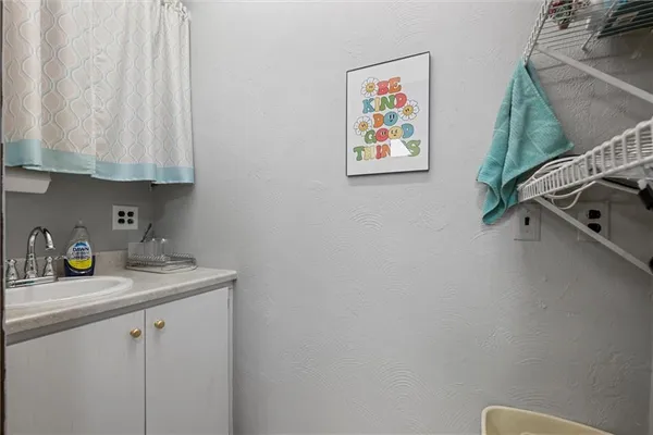 a view of a hallway with workspace