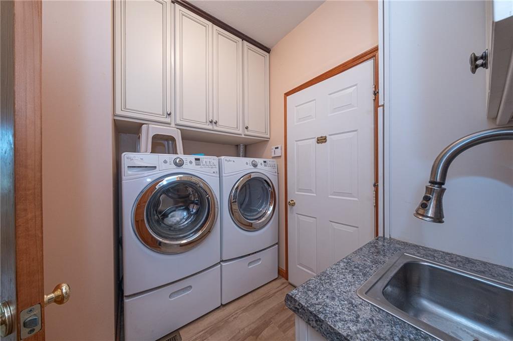 840 Old Millcreek Road Hookstown, PA 15050 - Photo 22 of 33 a utility room with sink dryer and washer