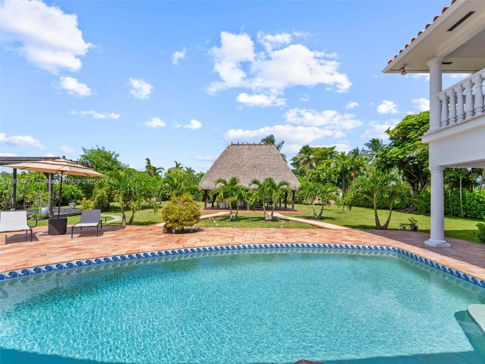 1851 Southwest 126th Court Miami, FL 33175 - Photo 36 of 85 a view of a swimming pool with an outdoor space and seating area