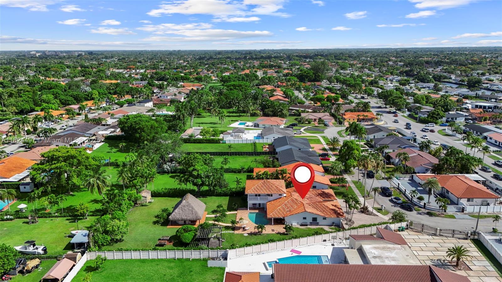 1851 Southwest 126th Court Miami, FL 33175 - Photo 78 of 85 an aerial view of residential houses with outdoor space and trees