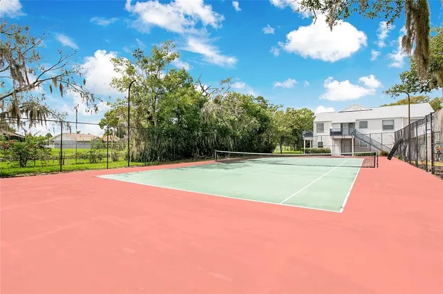 a view of a volley ball court