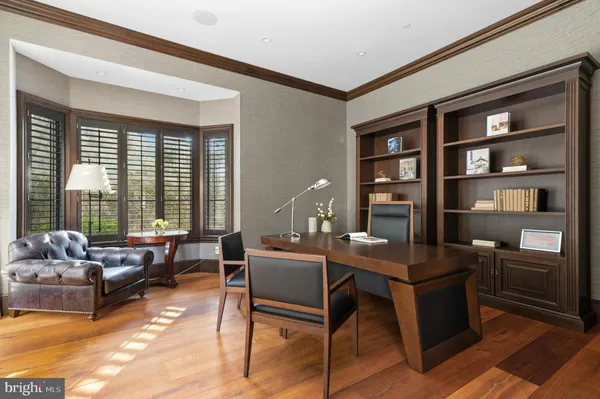 a work room with furniture