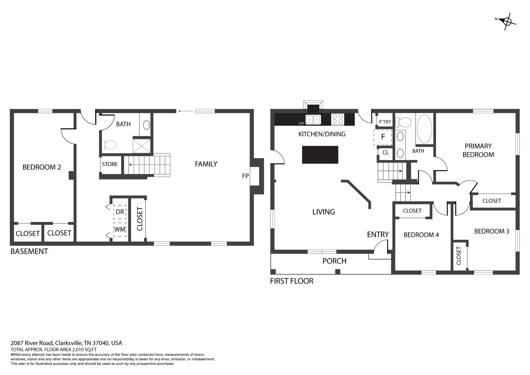 2087 River Road Clarksville, TN 37040 - Photo 33 of 33 a picture of a floor plan