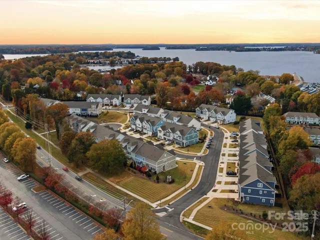 an aerial view of multiple house