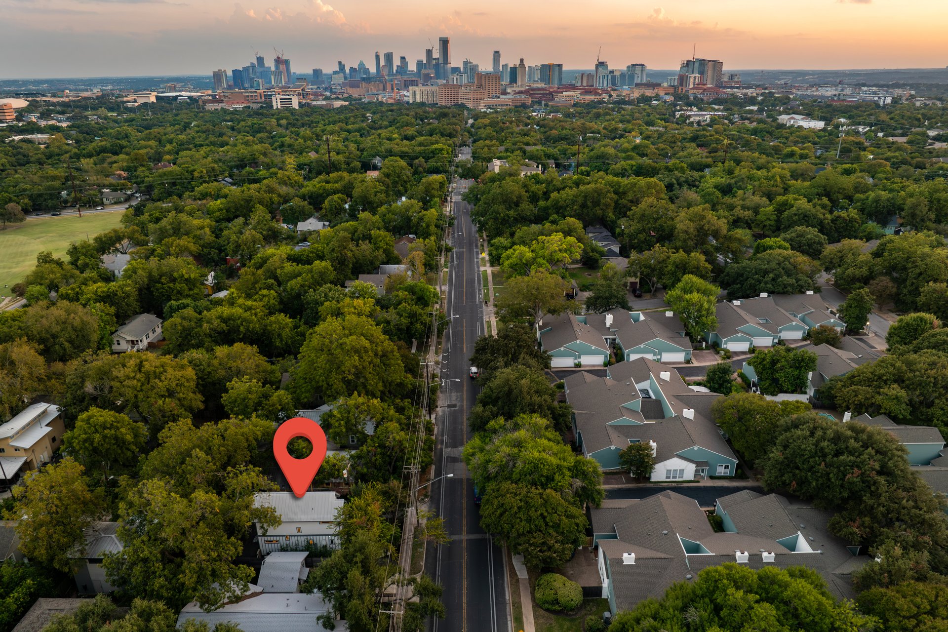 3911 Duval Street, Unit 2 Austin, TX 78751 - Photo 3 of 39 an aerial view of a city