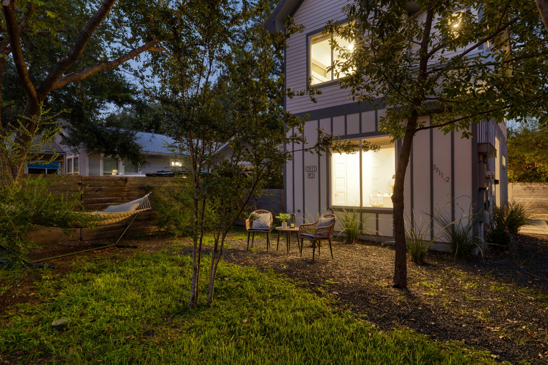 3911 Duval Street, Unit 2 Austin, TX 78751 - Photo 33 of 39 a view of chairs in patio of a house