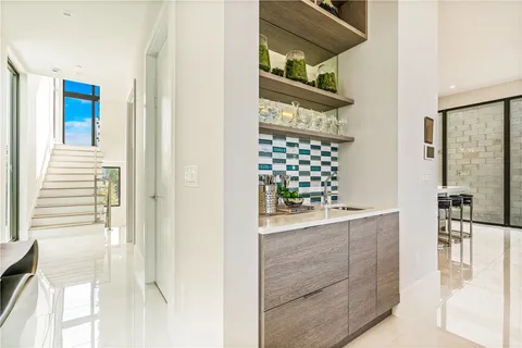 a view of balcony and wooden floor