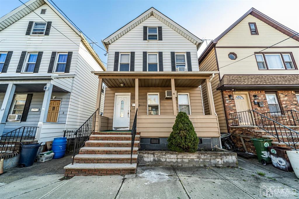 a front view of a house