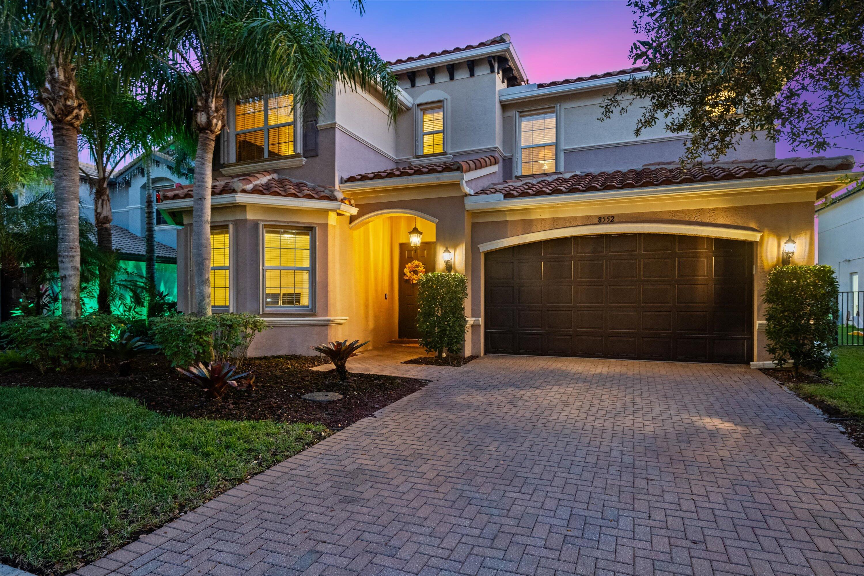 8552 Briar Rose Point Boynton Beach, FL 33473 - Photo 39 of 54 Front Exterior Twilight