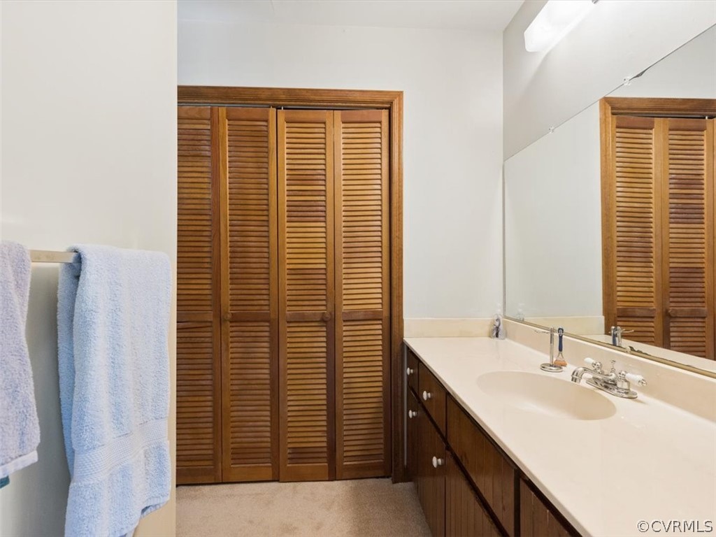 1614 Blakely Road Crozier, VA 23039 - Photo 24 of 33 a bathroom with a sink a shower and a mirror
