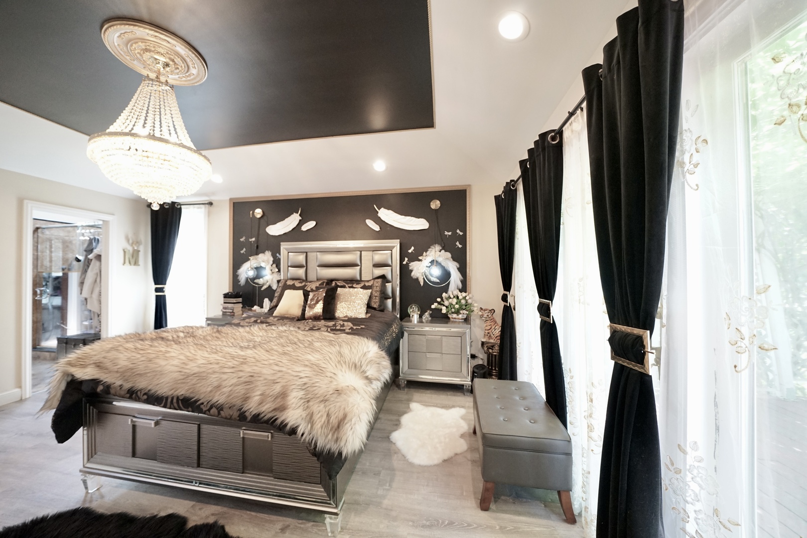 9817 North Hunters Lane Spring Grove, IL 60081 - Photo 21 of 73 a bedroom with a bed and a mirror on the dresser