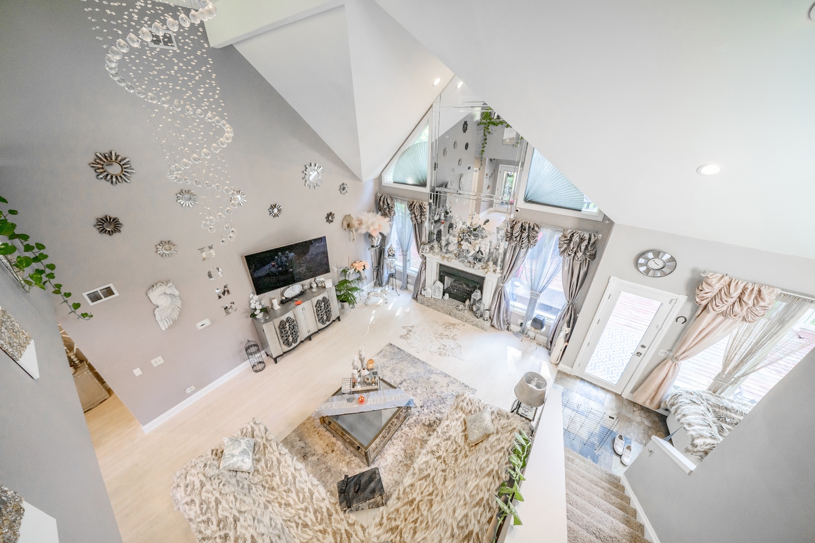 9817 North Hunters Lane Spring Grove, IL 60081 - Photo 48 of 73 a living room with furniture and a flat screen tv