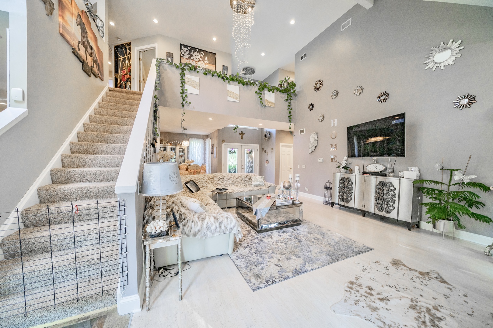 9817 North Hunters Lane Spring Grove, IL 60081 - Photo 51 of 73 a living room with furniture and a flat screen tv