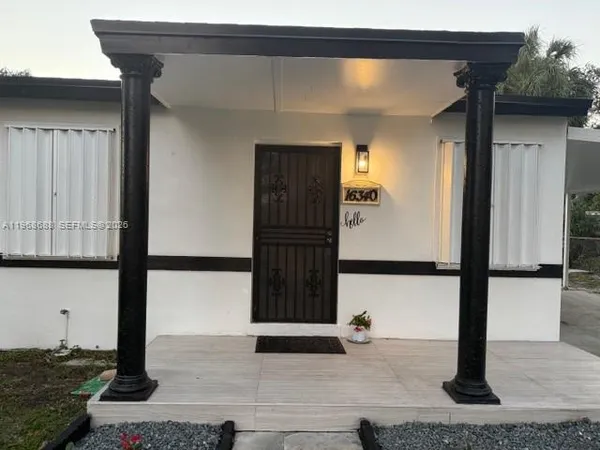a view of front door