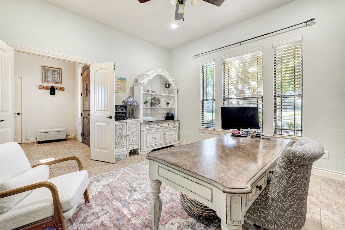 Undisclosed Address Georgetown, TX 78633 - Photo 9 of 38 Office with baseboards and ceiling fan