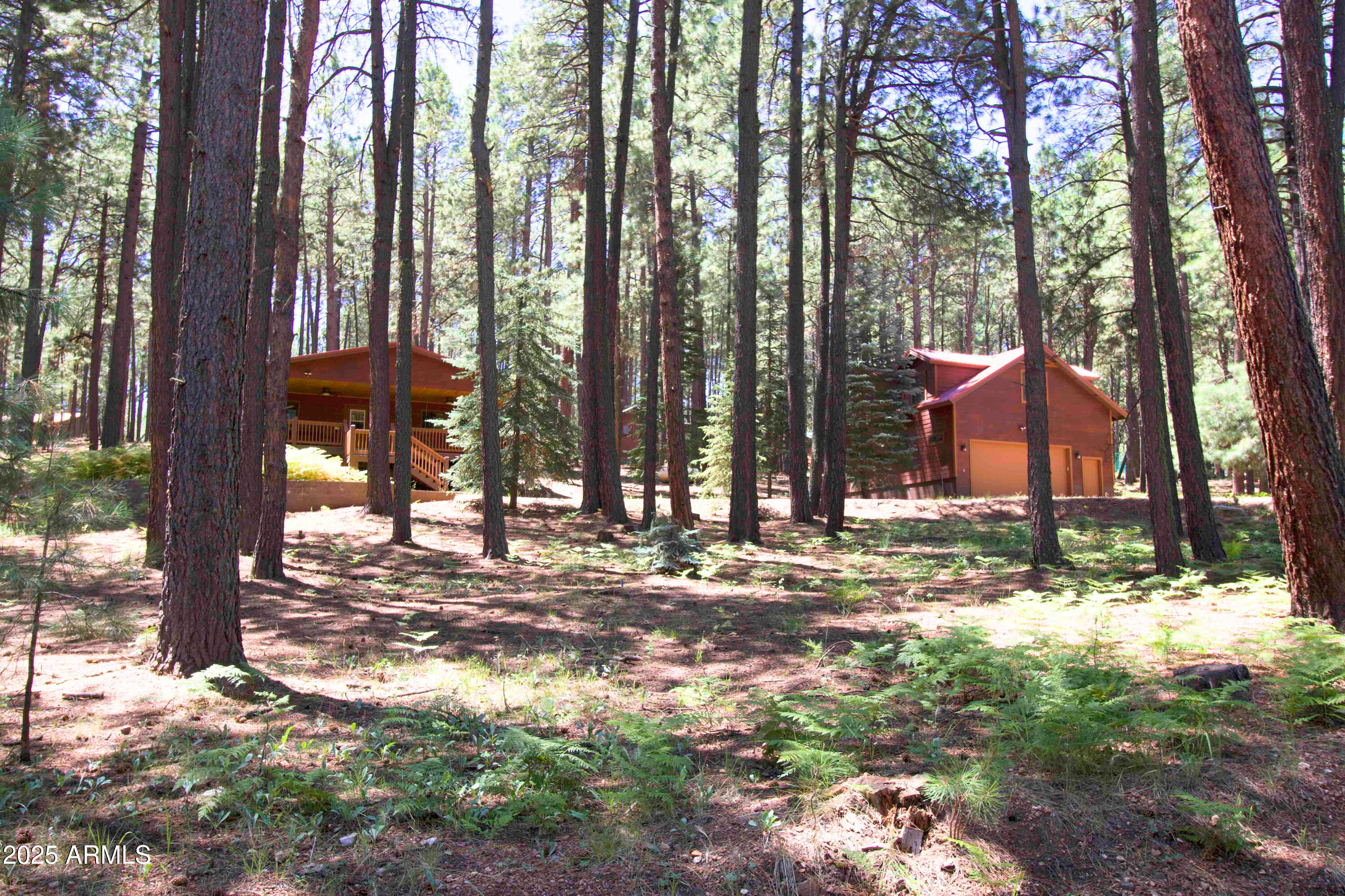 2592 Tom Loop Forest Lakes, AZ 85931 - Photo 25 of 25 a backyard of a house with table and chairs