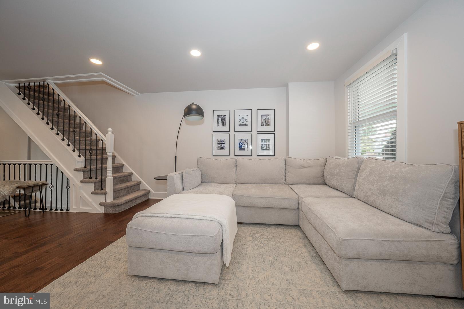 2727 Oakford Road Ardmore, PA 19003 - Photo 4 of 31 Living Room w/ Recessed Lighting & Hardwood Floor