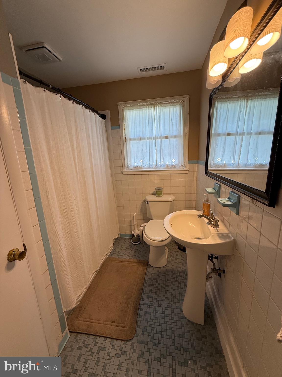 501 Chestnut Street Hebron, MD 21830 - Photo 24 of 30 a bathroom with a sink a toilet and shower curtain
