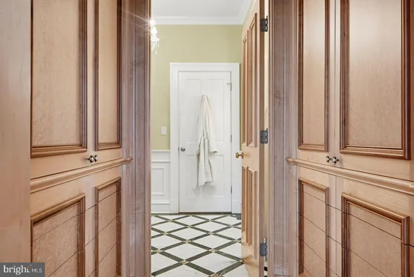a spacious bathroom with a tub and shower
