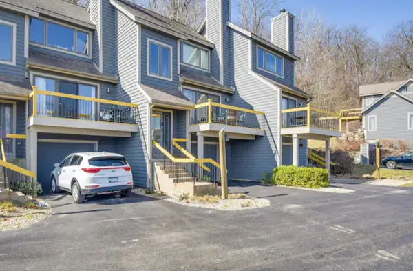a car parked in front of a building