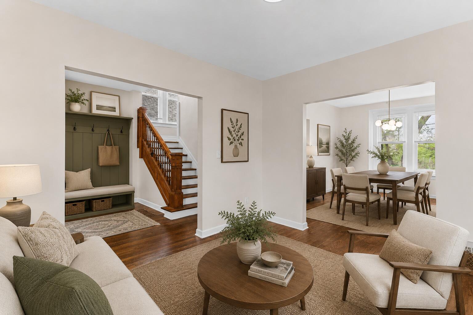 6182 15th Street Detroit, MI 48208 - Photo 38 of 38 Living room dining room and entry virtua