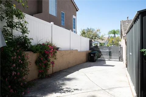 a potted plant sitting in front of a house