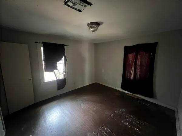 an empty room with a window