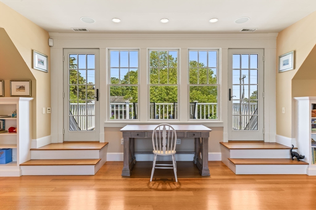 785 Old Harbor Road Chatham, MA 02650 - Photo 20 of 40 workspace with wooden floor and windows