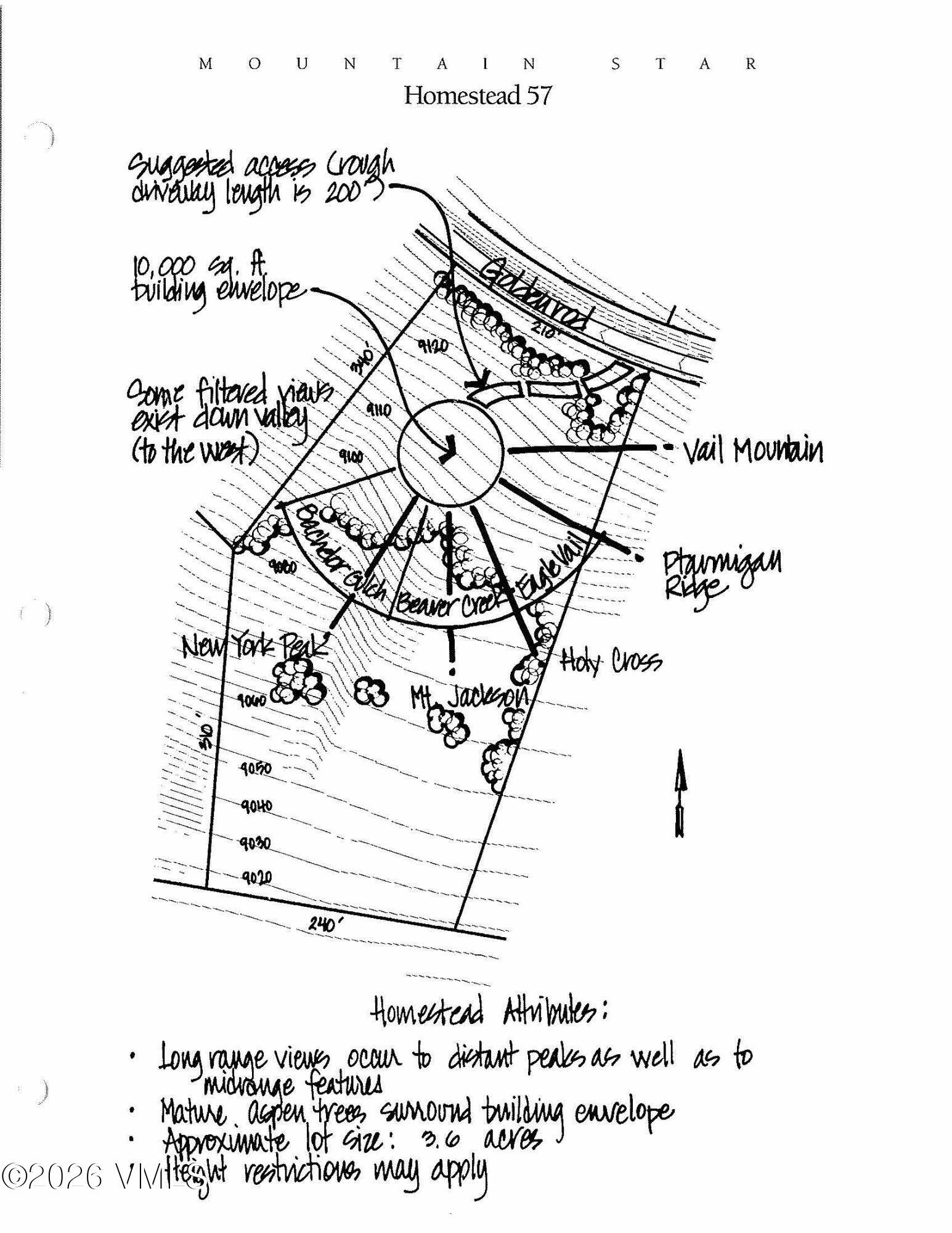 114 Goldenrod Avon, CO 81620 - Photo 42 of 44 ORIGINAL HOMESITE MARKETING MAP