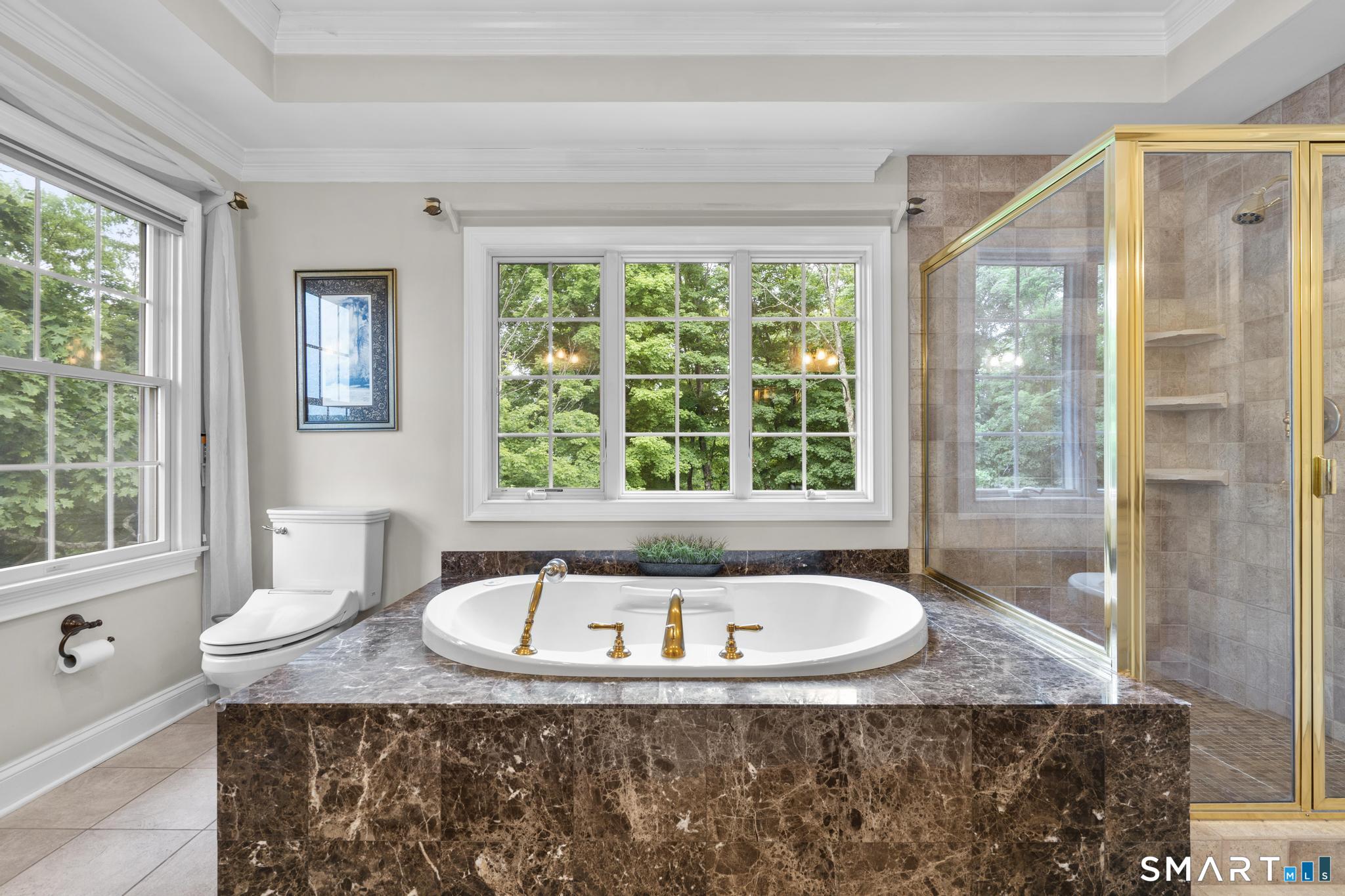 12 Logans Way Danbury, CT 06811 - Photo 23 of 40 a white bath tub sitting in a bathroom next to a window