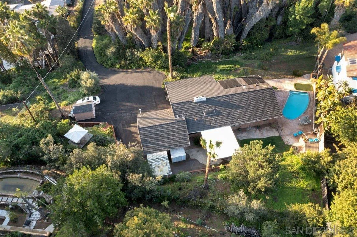 4561 Conrad Drive La Mesa, CA 91941 - Photo 58 of 59 an aerial view of a house with yard swimming pool and outdoor seating