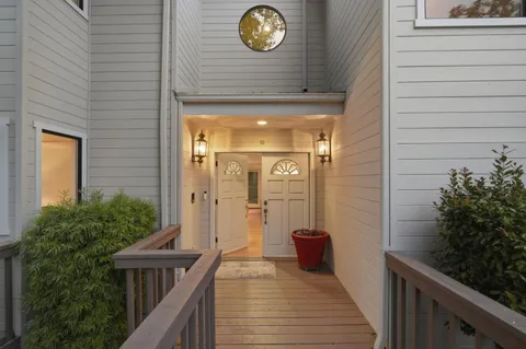 a view of a entryway of the house