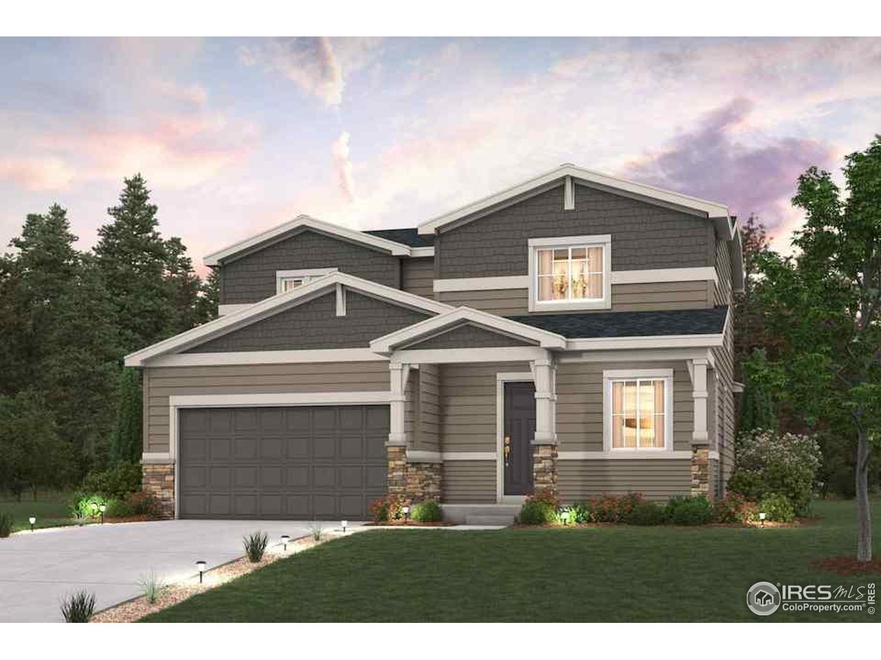 882 Mesic Lane Windsor, CO 80550 - Photo 1 of 26 a front view of a house with a yard