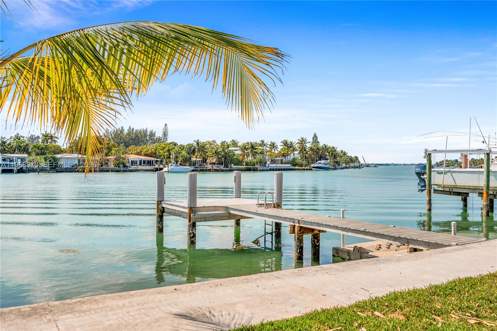 1170 South Biscayne Point Road Miami Beach, FL 33141 - Photo 45 of 48 a view of a lake with palm trees