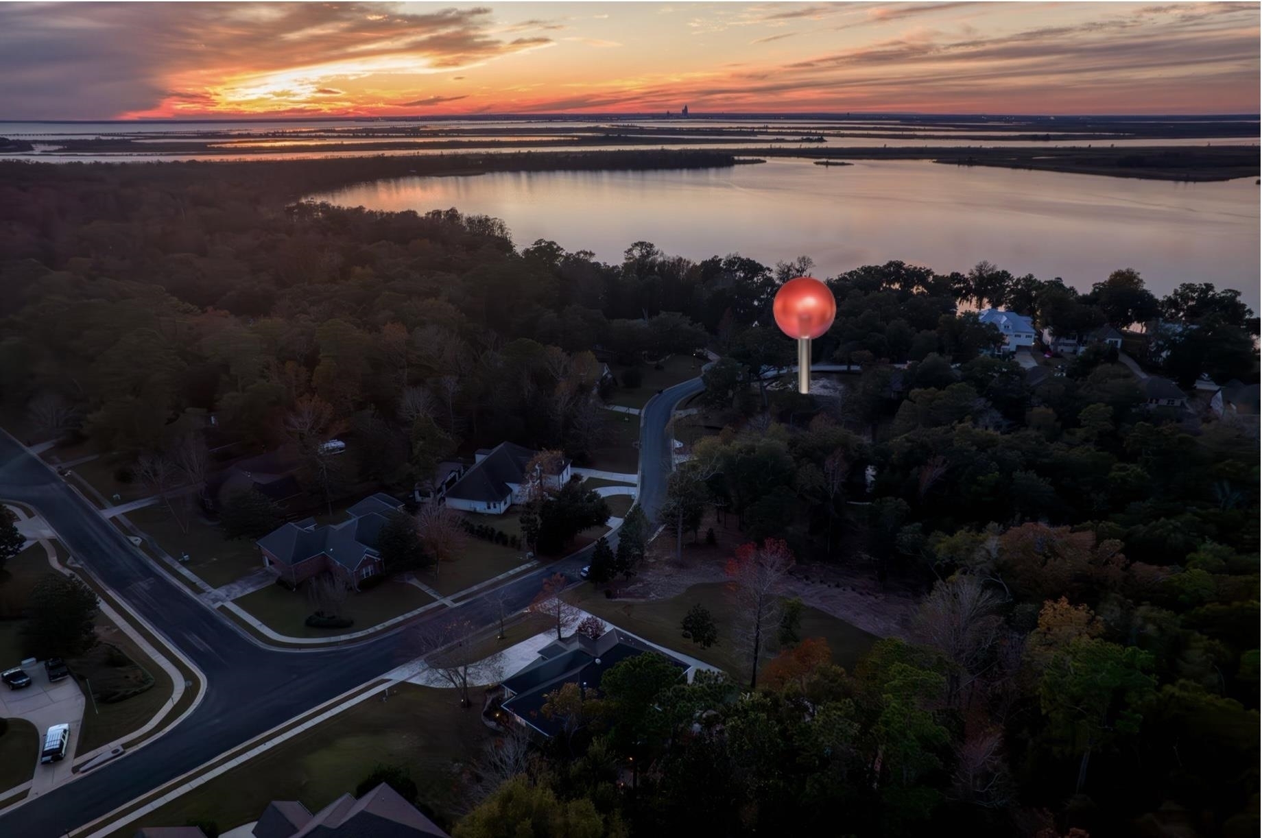 0 Speckle Trout Route Daphne, AL 36527 - Photo 8 of 8 Aerial view at dusk of a water view