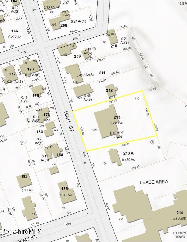 160 High Street Lee, MA 01238 - Photo 62 of 68 Map 160 High St. copy