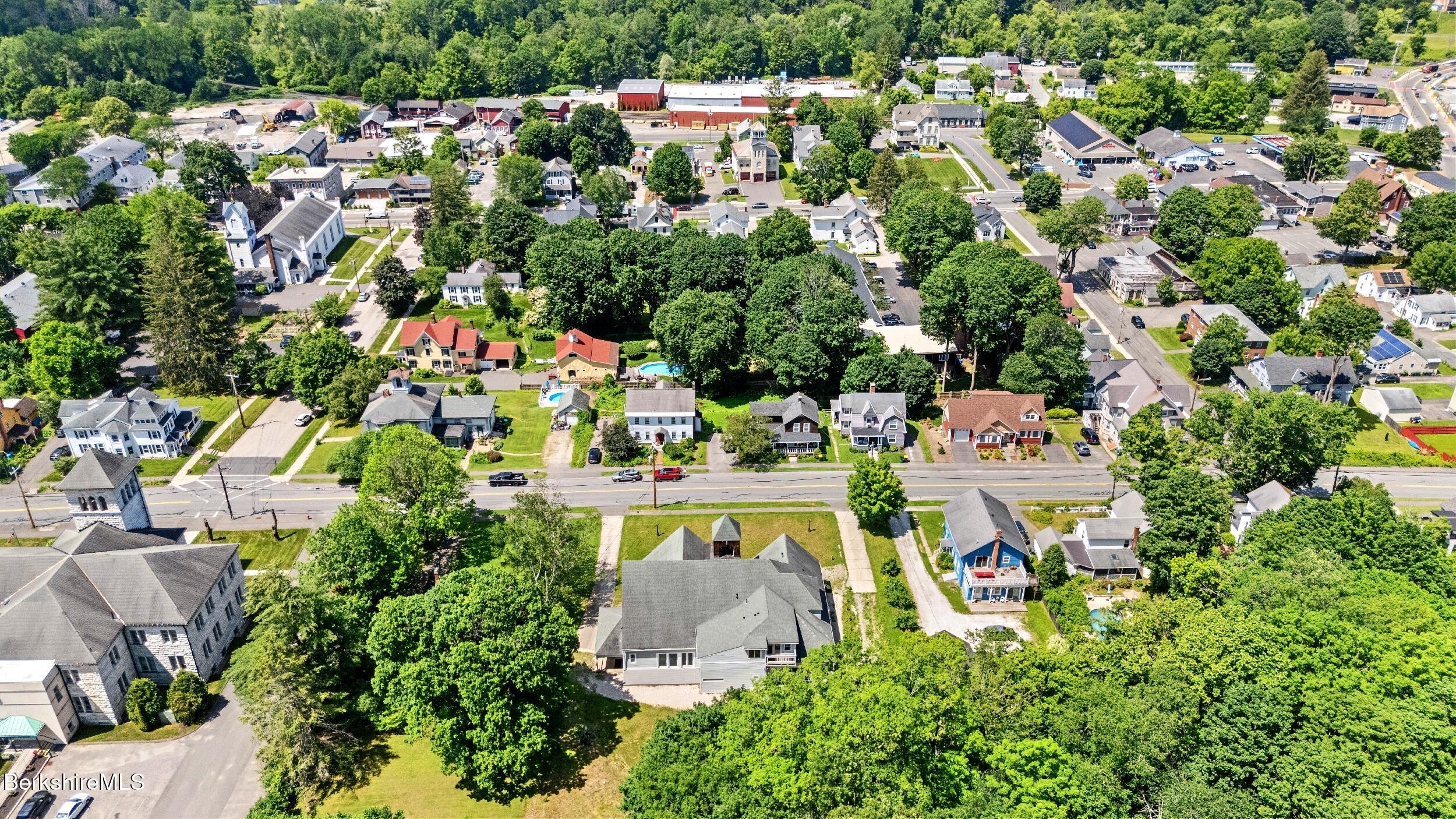 160 High Street Lee, MA 01238 - Photo 7 of 68 an aerial view of multiple house