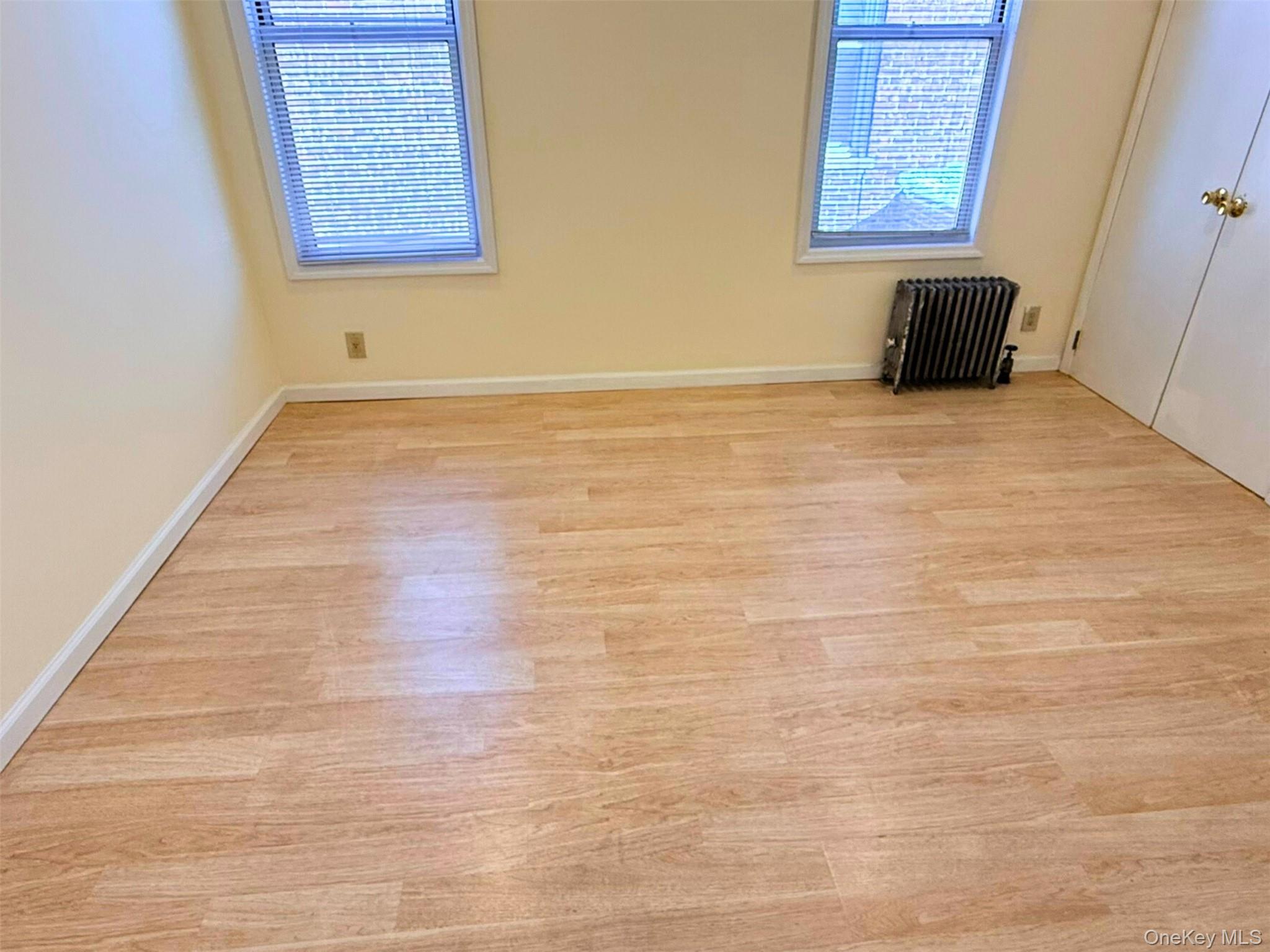 52-05 35th Street, Unit 2 Queens, NY 11101 - Photo 22 of 32 Empty room featuring radiator and light wood-style flooring