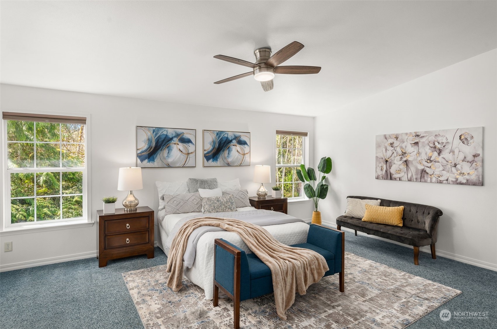 30216 Thomas Road Southeast Kent, WA 98042 - Photo 17 of 37 a bedroom with a bed a couch and a window