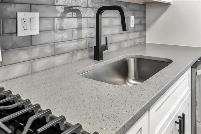 a close view of sink and tap