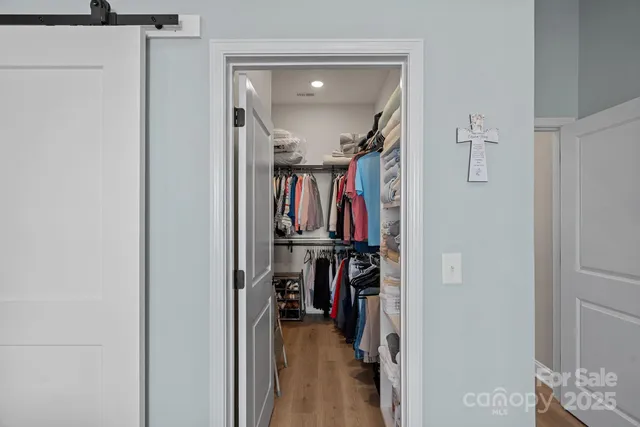 a view of a walk in closet
