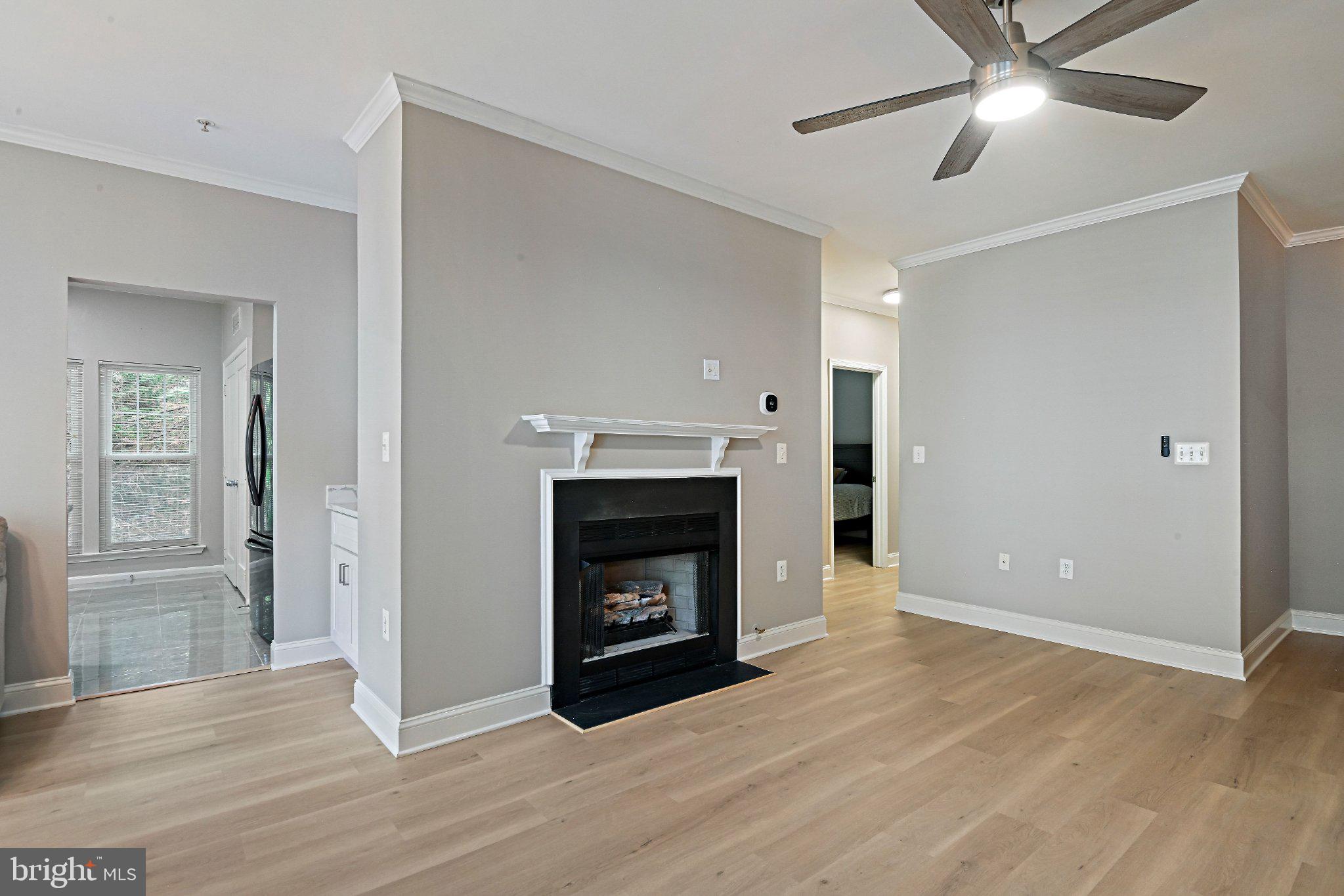 1519 North Point Drive, Unit 202 Reston, VA 20194 - Photo 9 of 49 Modern living space with cozy fireplace.